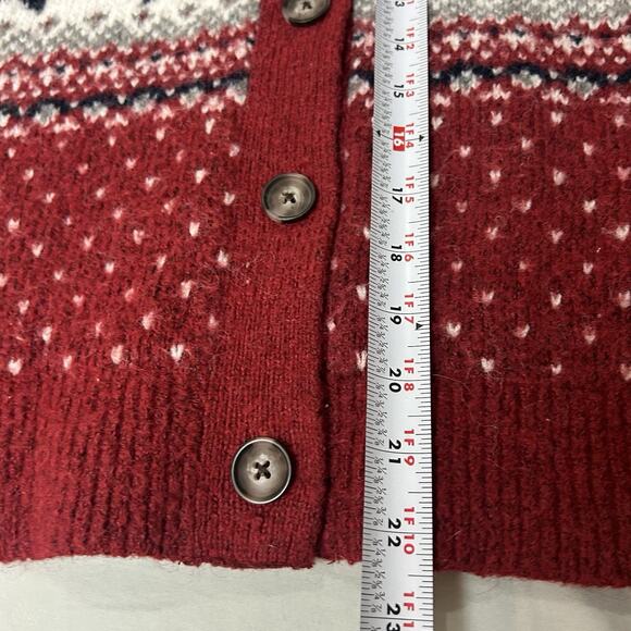 Old Navy Women’s Holiday Fair Isle Cardigan Sweater Size XXL Snowflake - Picture 6 of 8